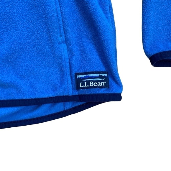L.L. Bean Women’s Blue Fleece Zip Uo Jacket XS - Picture 4 of 10